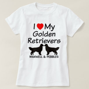 Ich Liebe meine zwei goldenen Retrievers T-Shirt
