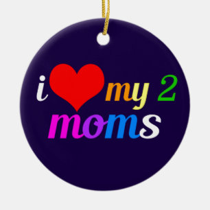 Ich Liebe meine zwei Mamas Gay Pride-Tochter Keramik Ornament