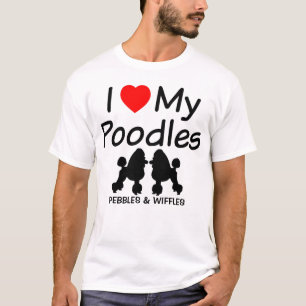 Ich Liebe meine ZWEI Poodles T-Shirt