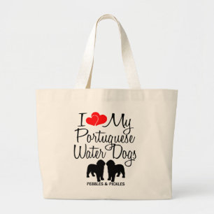 Ich Liebe meine zwei portugiesischen Hunde Tasche