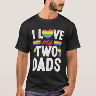 Ich Liebe meine zwei Väter Gay Vathers Day von Son T-Shirt