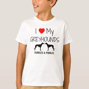 Ich Liebe meine zwei Windhunde T-Shirt