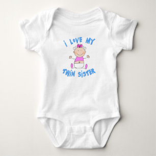 Ich Liebe meine Zwillingsschwester Baby Strampler