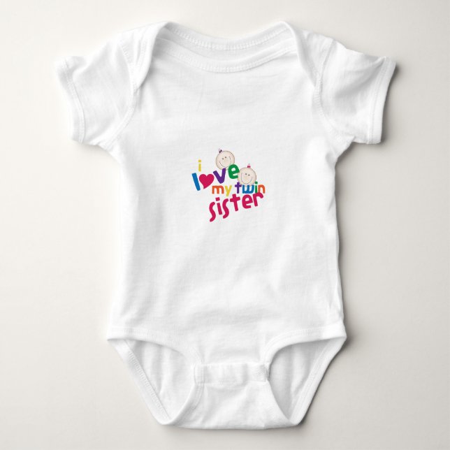 Ich Liebe meine Zwillingsschwester Baby Strampler (Vorderseite)