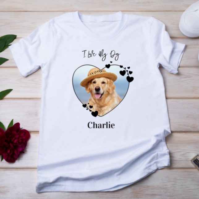 Ich Liebe meinem Hund Personalisiertes Heart Pet F Tri-Blend Shirt (Von Creator hochgeladen)