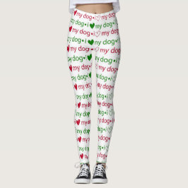 Ich Liebe meinem Hund Weihnachten Leggings