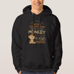 Ich liebe meinen Affen Tieraffe Hoodie
