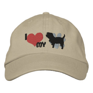 Ich Liebe meinen Affenpinscher bestickten Hut