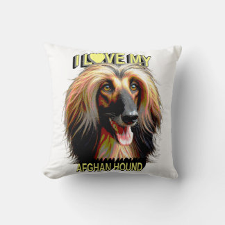 Ich liebe meinen Afghanischen Windhund – Elegantes Kissen