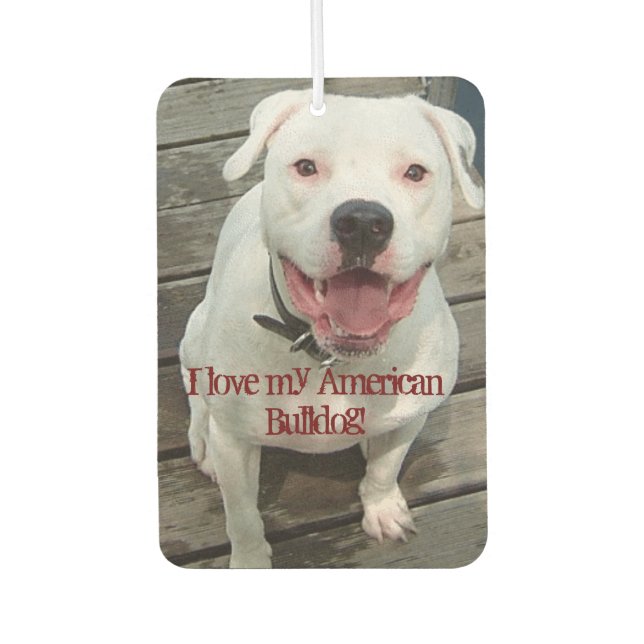 Ich Liebe meinen American Bulldog! Car Air Freshen Autolufterfrischer (Vorderseite)