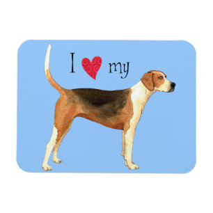 Ich Liebe meinen American Foxhound Magnet