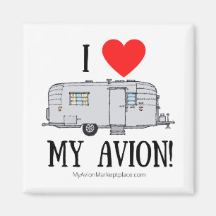 Ich LIEBE meinen Avion!-Vintage 50-70er Fan Front Magnet