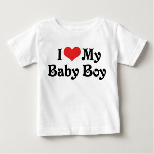 Ich liebe meinen Baby-Jungen Baby T-shirt