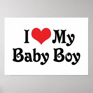 Ich liebe meinen Baby-Jungen Poster