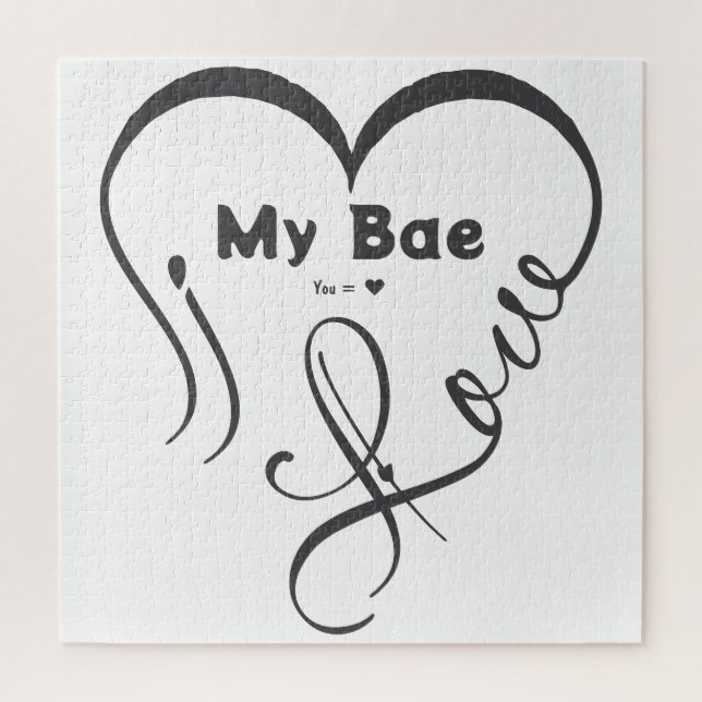 Ich liebe meinen Bae • Du = ♥ Puzzle (Vertikal)