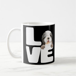 Ich Liebe meinen bärtigen Collie Hund Kaffeetasse