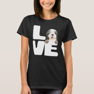 Ich Liebe meinen bärtigen Collie Hund T-Shirt