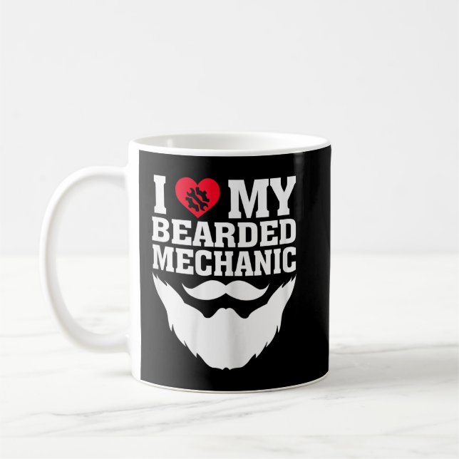 Ich Liebe meinen Bartmechaniker Kaffeetasse (Links)