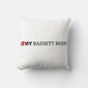 ich liebe meinen Basset Hound Kissen