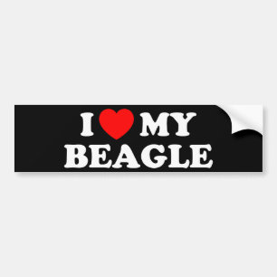 Ich Liebe meinen Beagle Autoaufkleber