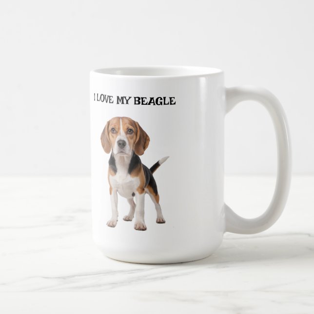 Ich Liebe meinen Beagle Kaffeetasse (Rechts)
