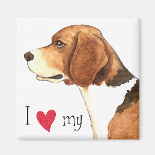 Ich Liebe meinen Beagle Magnet
