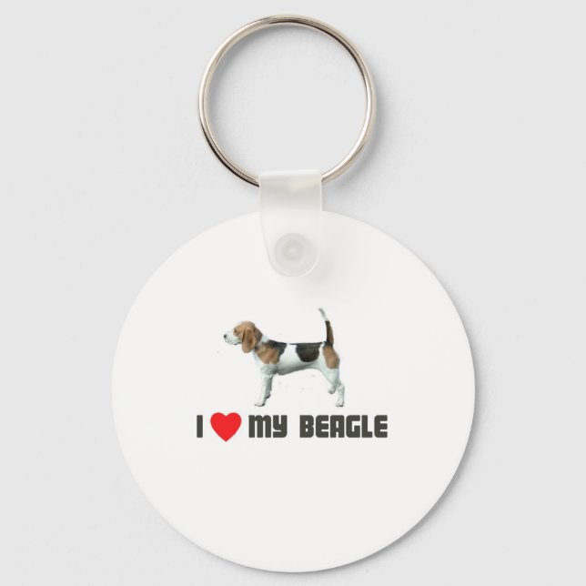 Ich Liebe meinen Beagle Schlüsselanhänger (Vorderseite)