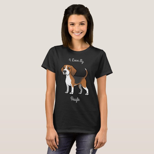 Ich Liebe meinen Beagle T-Shirt (Vorne ganz)