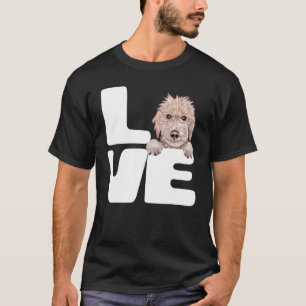 Ich liebe meinen Bedlington Terrier Hund T-Shirt