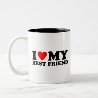 Ich liebe meinen besten Freund - Ich liebe meinen Zweifarbige Tasse