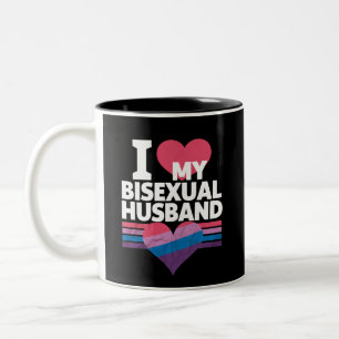 Ich liebe meinen bisexuellen Ehemann Bi Stolz Bise Zweifarbige Tasse