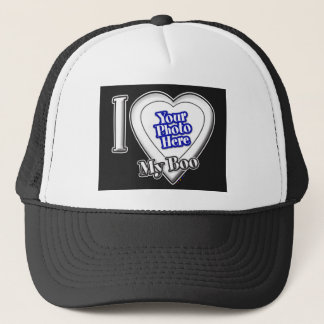 Ich Liebe meinen Bock mit deinem Foto Trucker Hut Truckerkappe