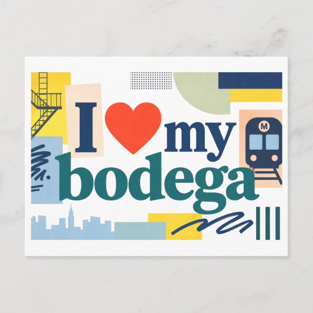 "Ich [liebe] meinen Bodega" Postkarte (Vorderseite)