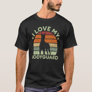 Ich liebe meinen Bodyguard Dobermann Welpe Puppy D T-Shirt