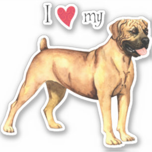 Ich Liebe meinen Boerboel Vinyl Sticker