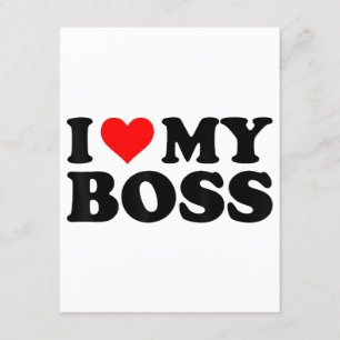 Ich Liebe meinen Boss Funny Red Heart Boss Ich hör Begleitkarte