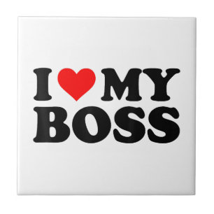 Ich Liebe meinen Boss Funny Red Heart Boss Ich hör Fliese