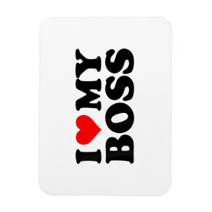 Ich Liebe meinen Boss Funny Red Heart Boss Ich hör Magnet