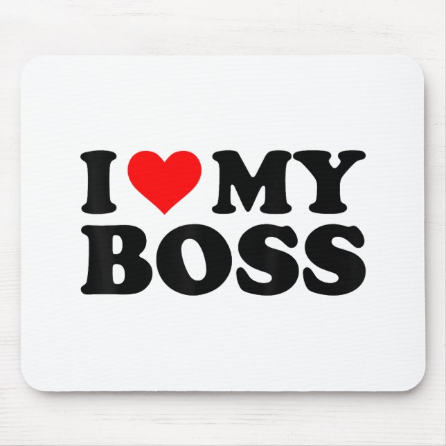 Ich Liebe meinen Boss Funny Red Heart Boss Ich hör Mousepad (Vorne)
