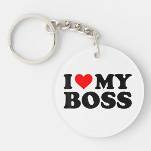 Ich Liebe meinen Boss Funny Red Heart Boss Ich hör Schlüsselanhänger