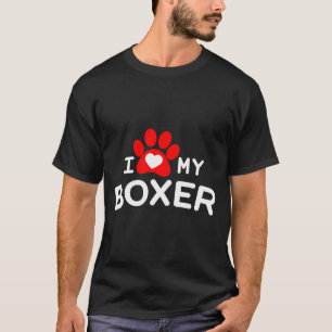 Ich Liebe meinen Boxer Boxer Dog T-Shirt