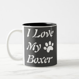 Ich Liebe meinen Boxer Zweifarbige Tasse