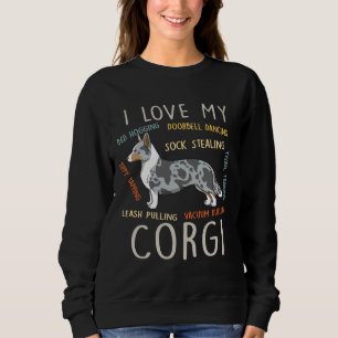 Ich liebe meinen Cardigan Welsh Corgi Hund Mama P Sweatshirt