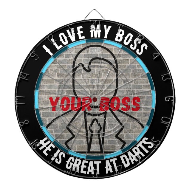 Ich Liebe meinen Chef Dart Spaß Spiel Stress Relie Dartscheibe (vorne)