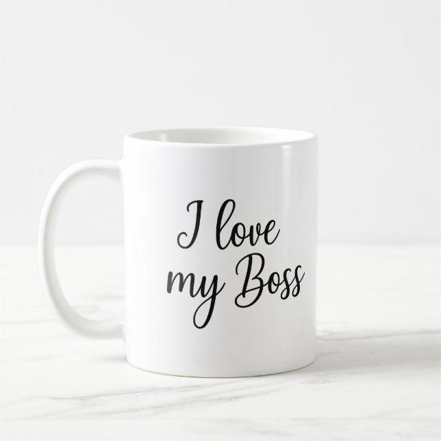 Ich liebe meinen Chef - QC geprüft Kaffeetasse (Links)