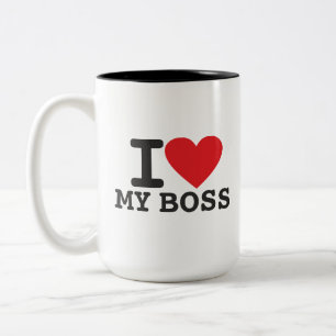 Ich Liebe meinen Chef Zweifarbige Tasse