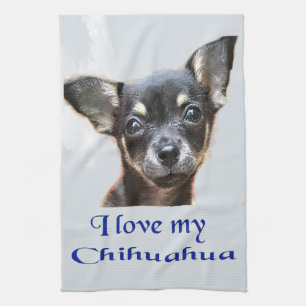 Ich liebe meinen Chihuahua Geschirrtuch