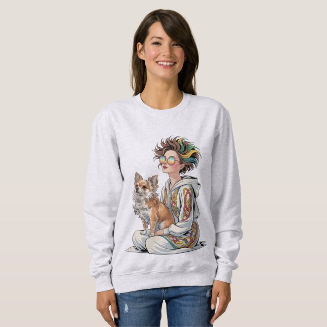 ich liebe meinen Chihuahua Sweatshirt (Vorne ganz)