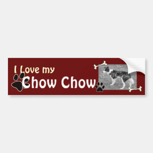 Ich Liebe meinen Chow-Autoaufkleber Autoaufkleber