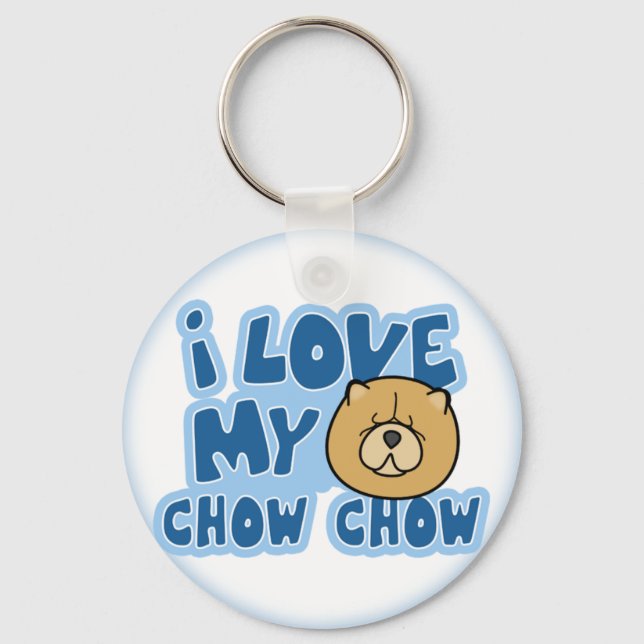 Ich Liebe meinen Chow Chow Schlüsselanhänger (Vorderseite)